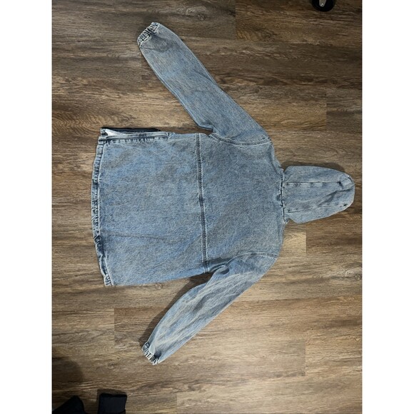 Vintage Guess Denim Quarter zip Pullover Sz Large Light Wash 80s/90s - Picture 6 of 14